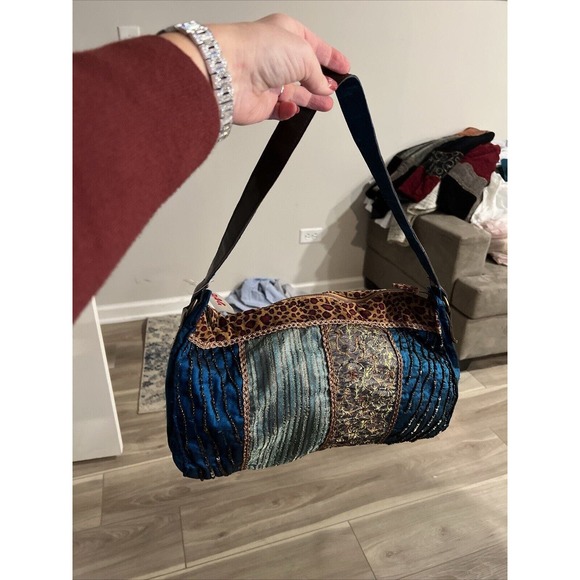 NWT Boho Quilted Beaded Shoulder Bag #147 - Picture 4 of 6